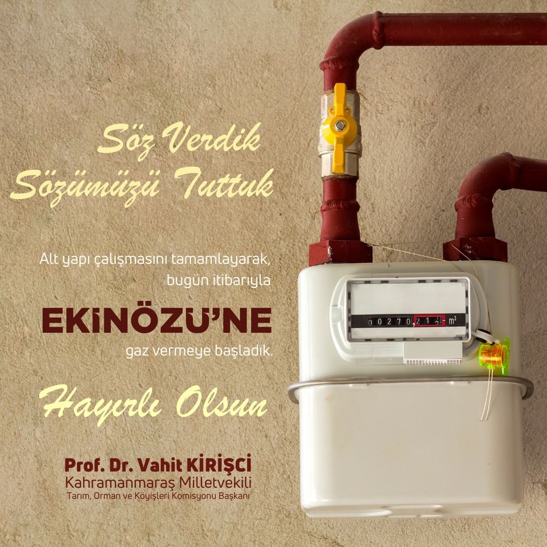 Vahit Kirişçi resmen duyurdu! Ekinözü'ne doğal gaz müjdesi